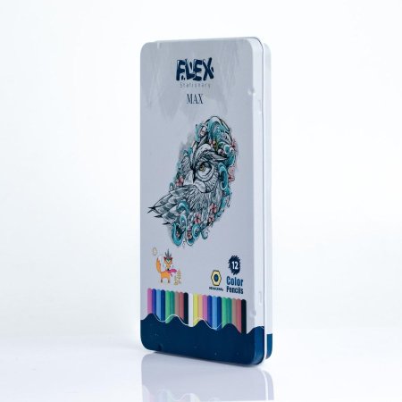 الوان خشب بعلبة حديد FLEX MAX 12 لون