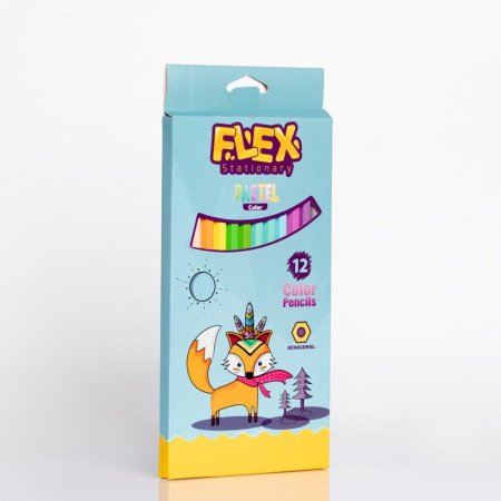 الوان خشب 12 لون FLEX PASTEL