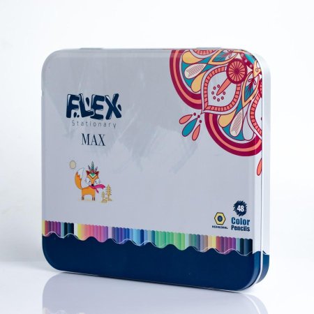 الوان خشب بعلبة حديد FLEX MAX 48 لون
