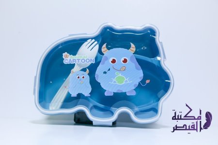علبة طعام شكل دبدوب مع رسومات