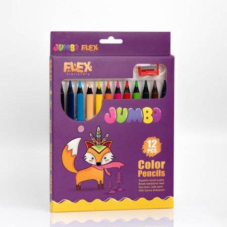 الون خشب  12 لون  FLEX JUMBO