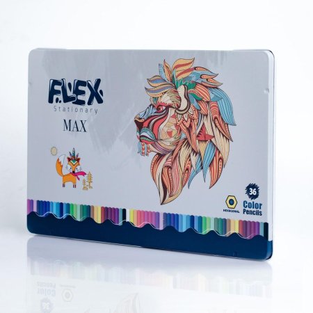 الوان خشب بعلبة حديد FLEX MAX 36 لون