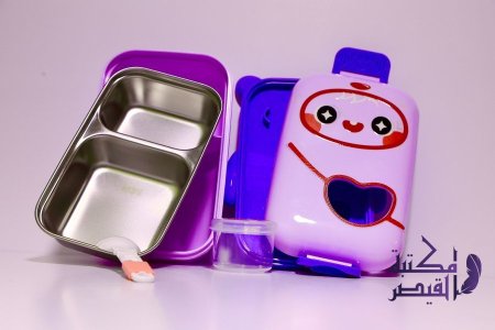 علبة طعام اطفال ستانليس مع فواصل